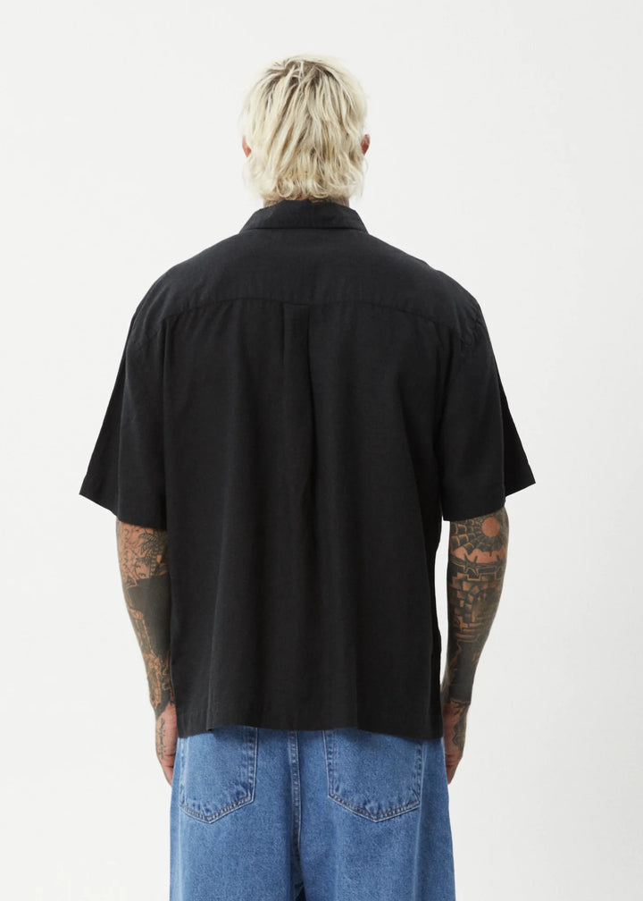 Afends Everyday Short Sleeve Shirt-Black