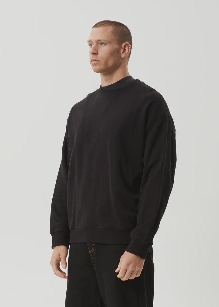 Afends Genesis Crew Neck Jumper - Black