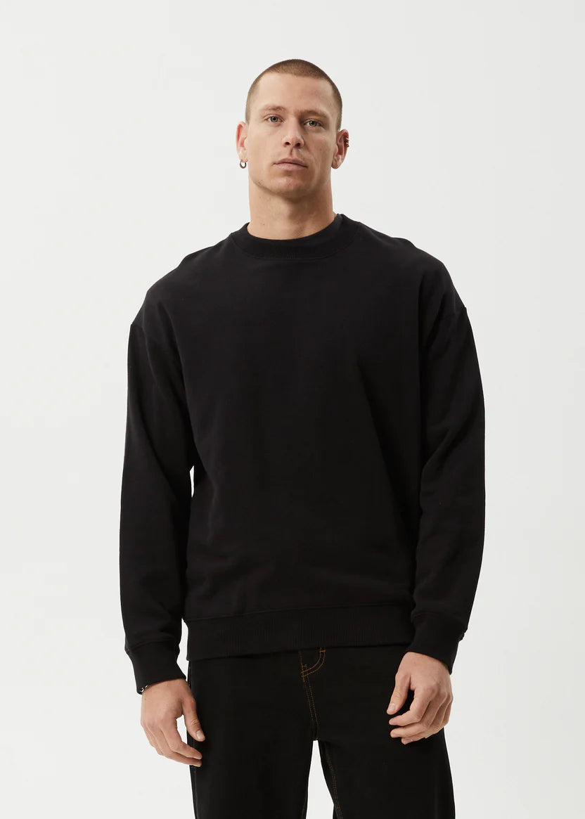 Afends Genesis Crew Neck Jumper - Black