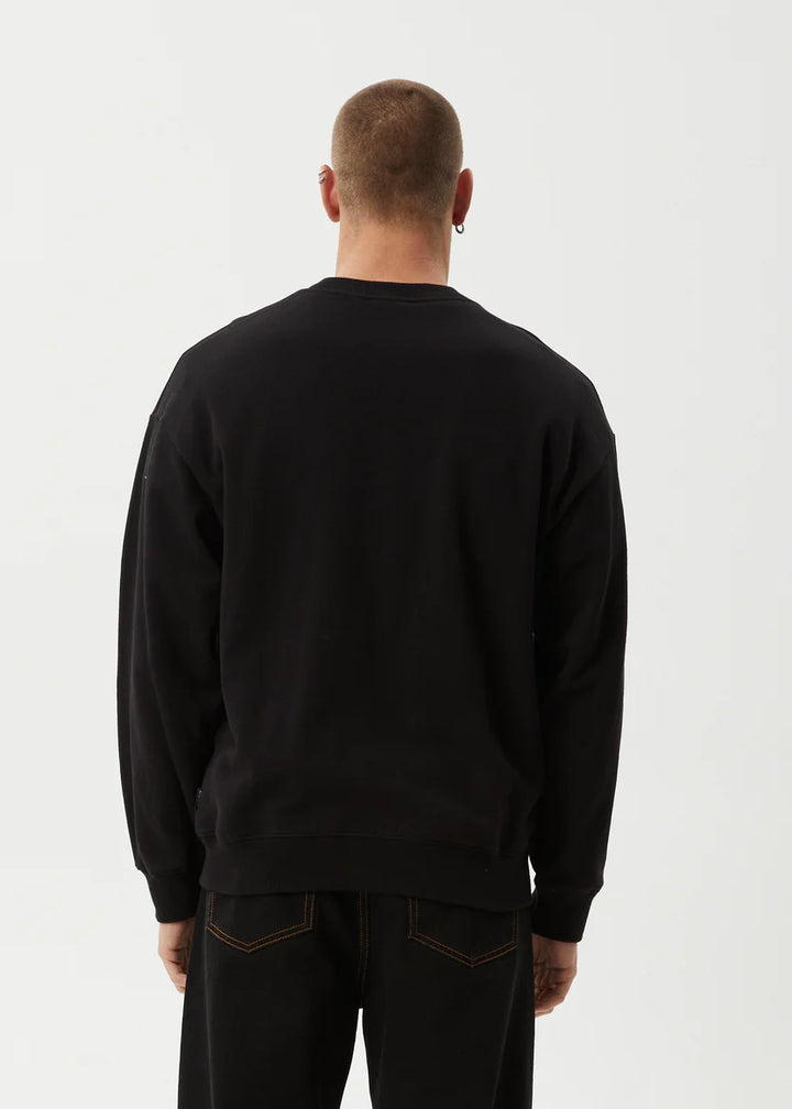 Afends Genesis Crew Neck Jumper - Black