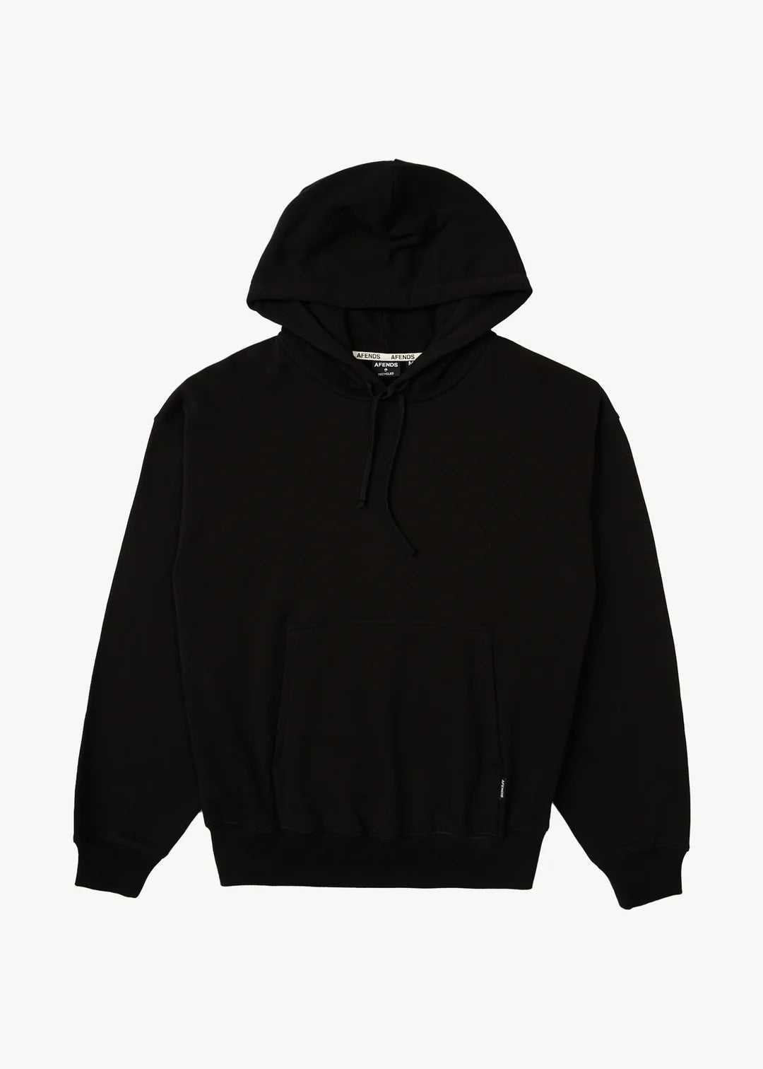 Afends Genesis Boxy Pull On Hood - Black