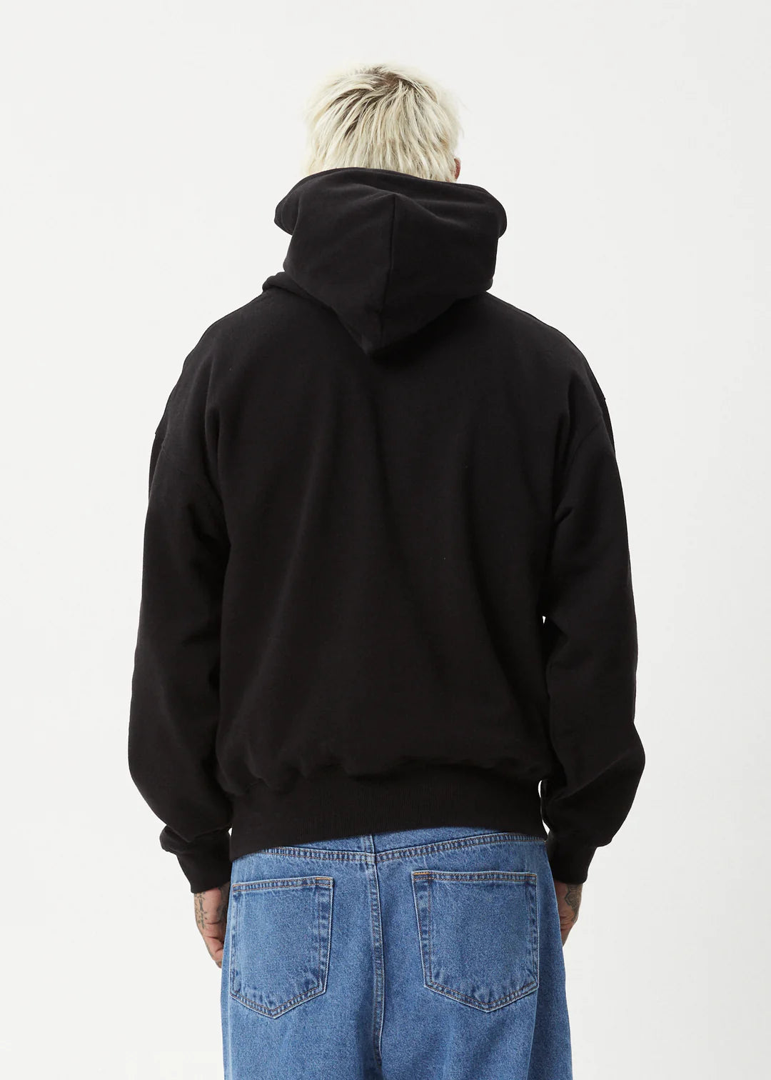 Afends Genesis Boxy Pull On Hood - Black