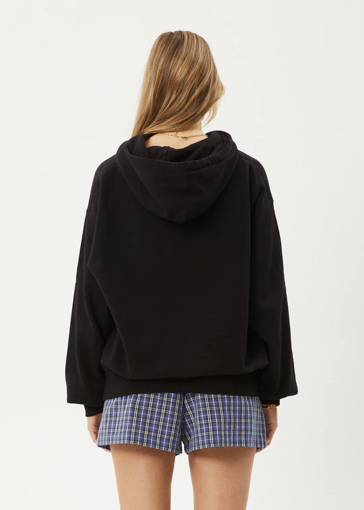 Afends Genesis Boxy Pull On Hood - Black