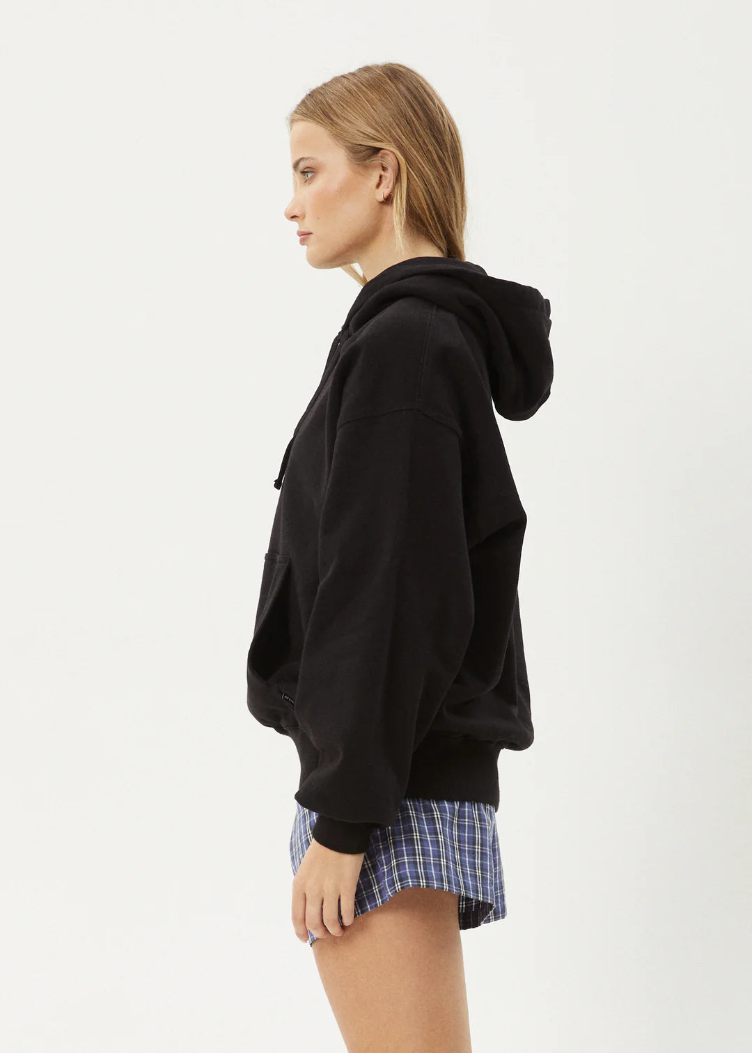 Afends Genesis Boxy Pull On Hood - Black