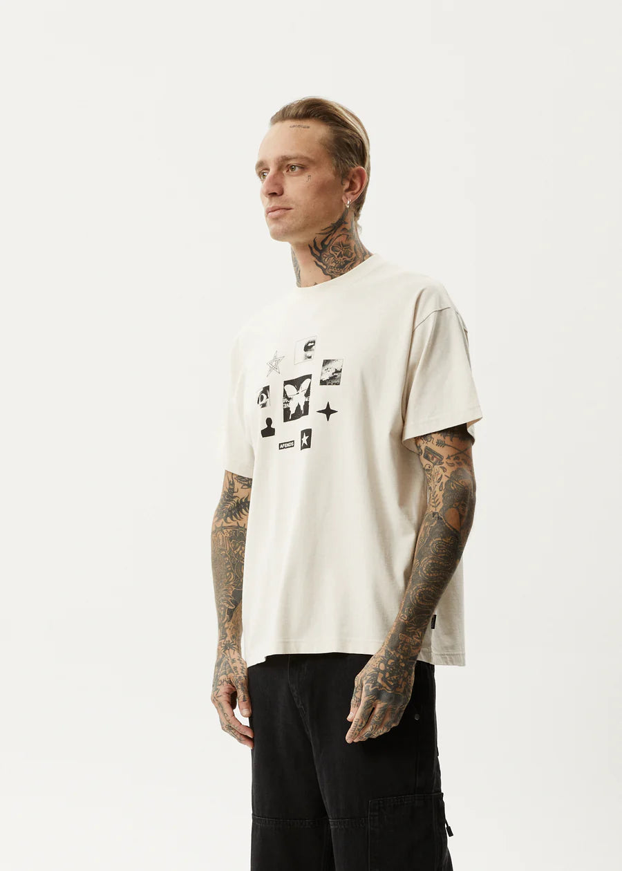 Afends Disorder Boxy T-Shirt-Moonbeam