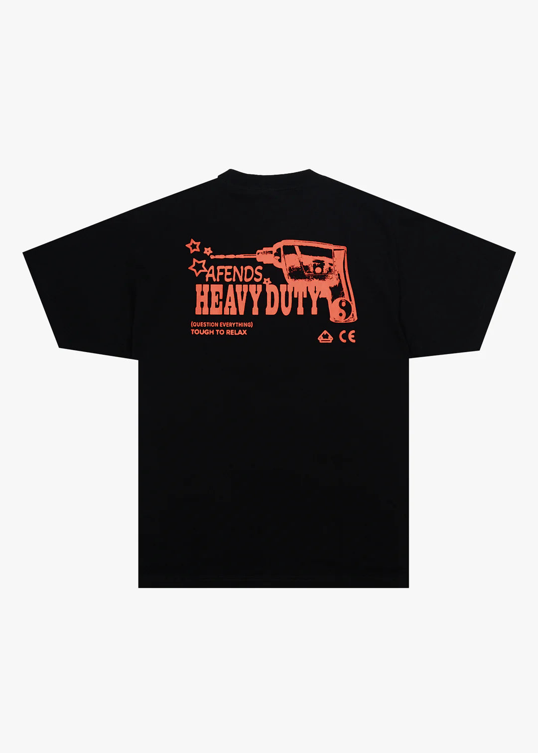 Afends Heavy Duty Heavyweight Boxy Tee-Black