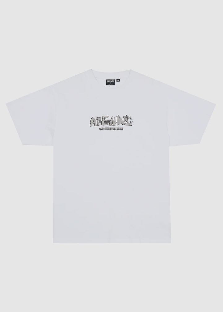 Afends LQD Metal Heavyweight Boxy Tee-White