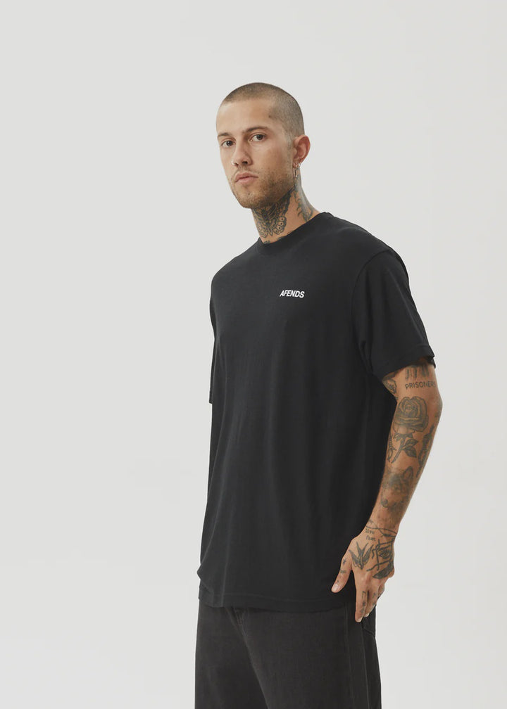 Afends Staple Hemp Boxy Fit Tee - Black