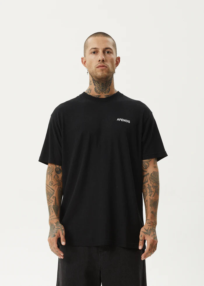 Afends Staple Hemp Boxy Fit Tee - Black