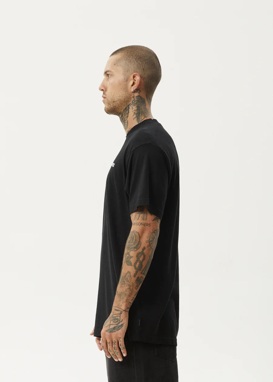 Afends Staple Hemp Boxy Fit Tee - Black