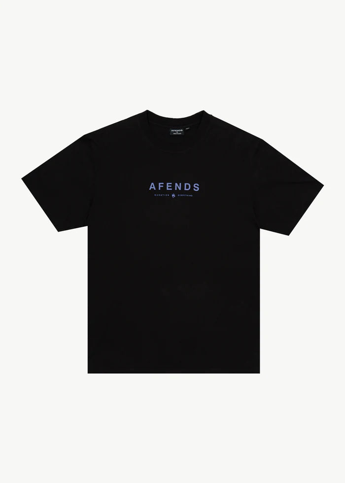 Afends Thrown Out Retro Fit Tee- Black