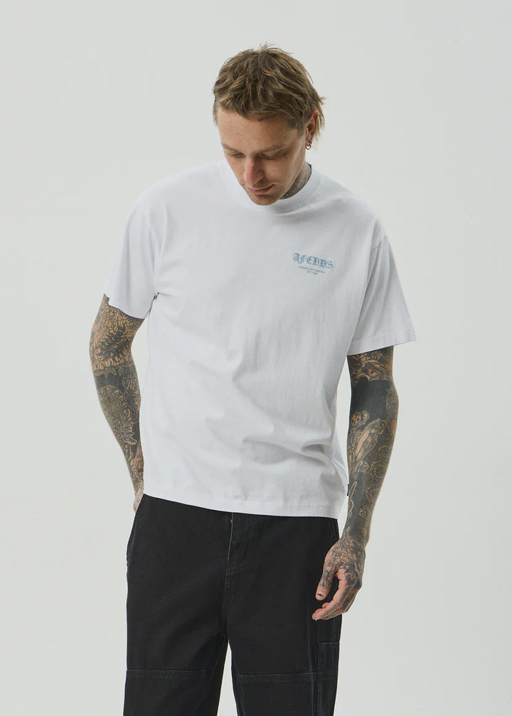 Afends HQ Boxy Tee - White