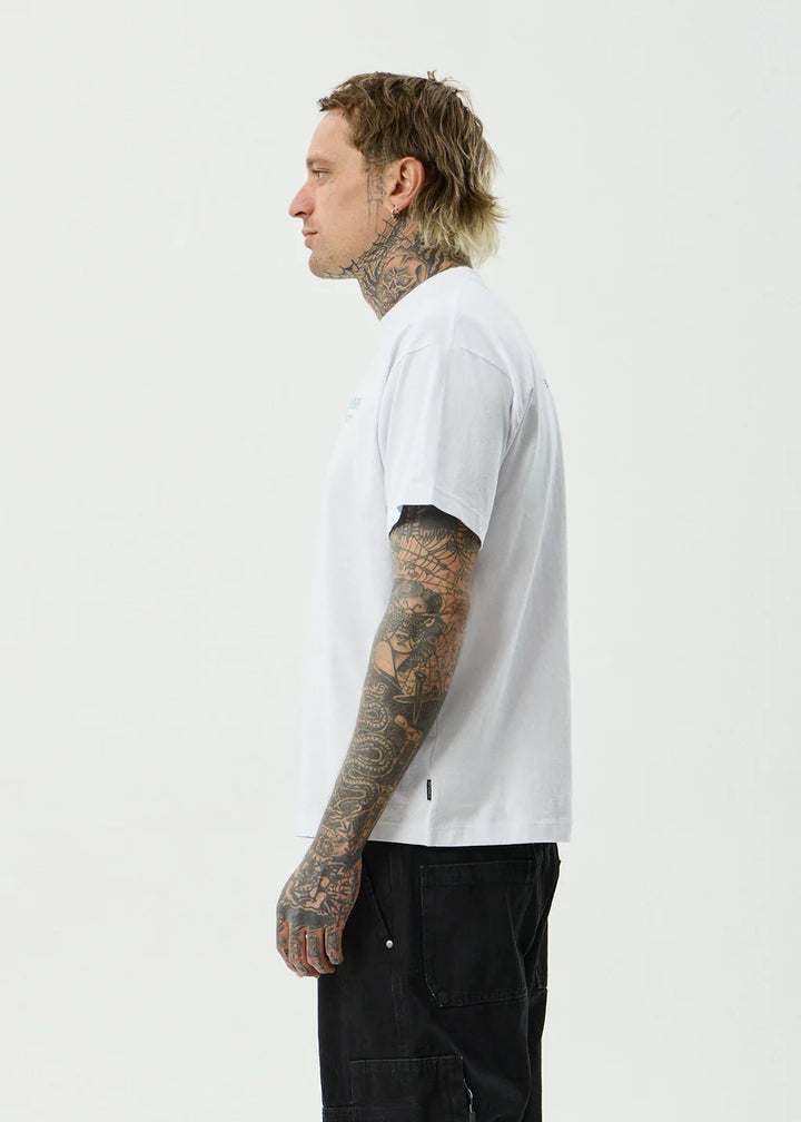 Afends HQ Boxy Tee - White