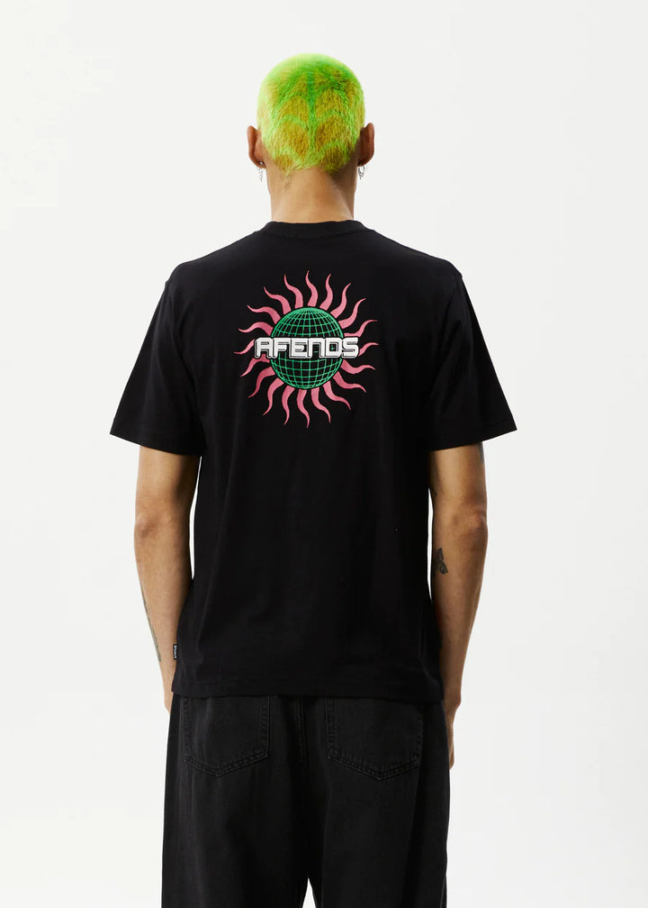 Afends Solar Flare Recycled Retro Fit Tee - Black