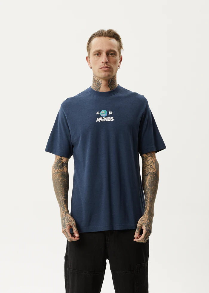 Afends Hometown Retro T-Shirt- Navy