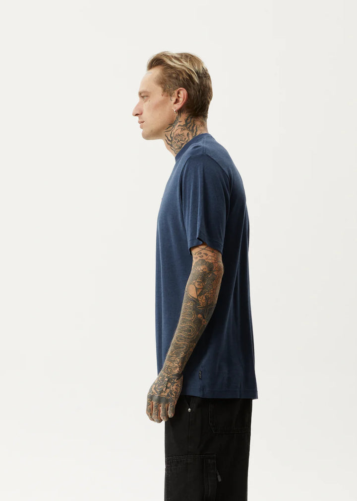 Afends Hometown Retro T-Shirt- Navy