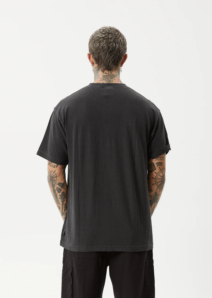 Afends Sunflower Hemp Boxy Fit Tee - Stone Black