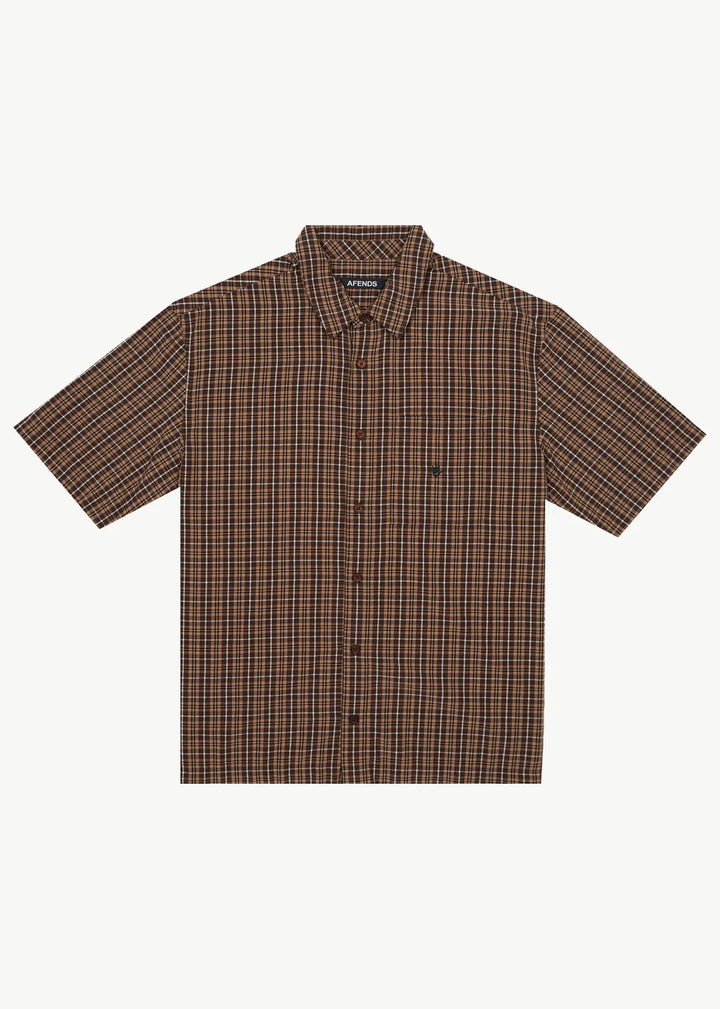 Afends Hometown Short Sleeve Shirt-Coffee