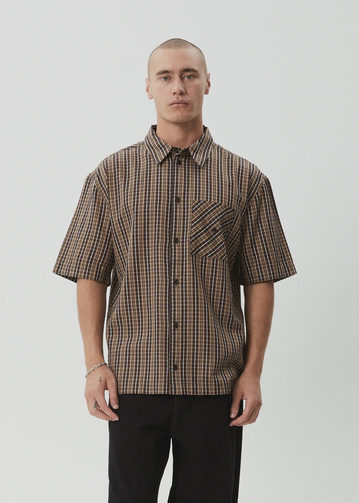 Afends Hometown Short Sleeve Shirt-Coffee