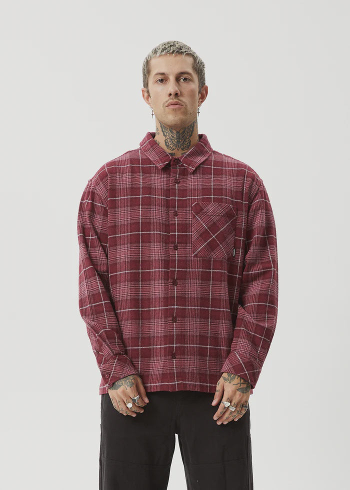 Afends Questions Recycled Flannel Shirt - Port