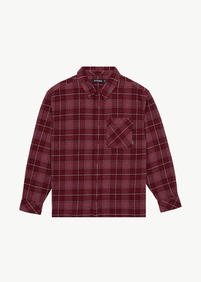 Afends Questions Recycled Flannel Shirt - Port