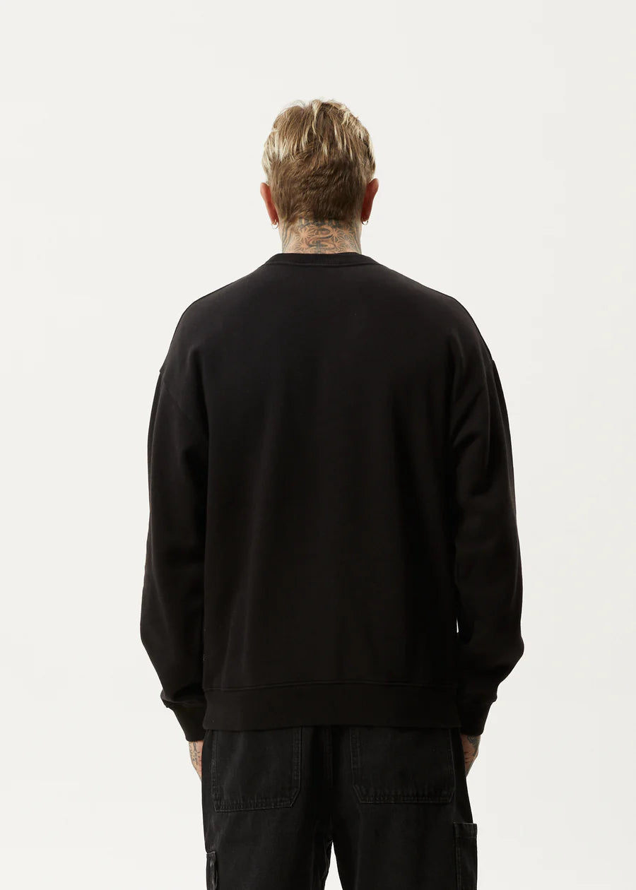 Afends Questions Recycled Crew Neck- Black