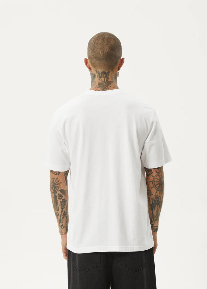 Afends Flatline Recycled Retro Fit Tee- White