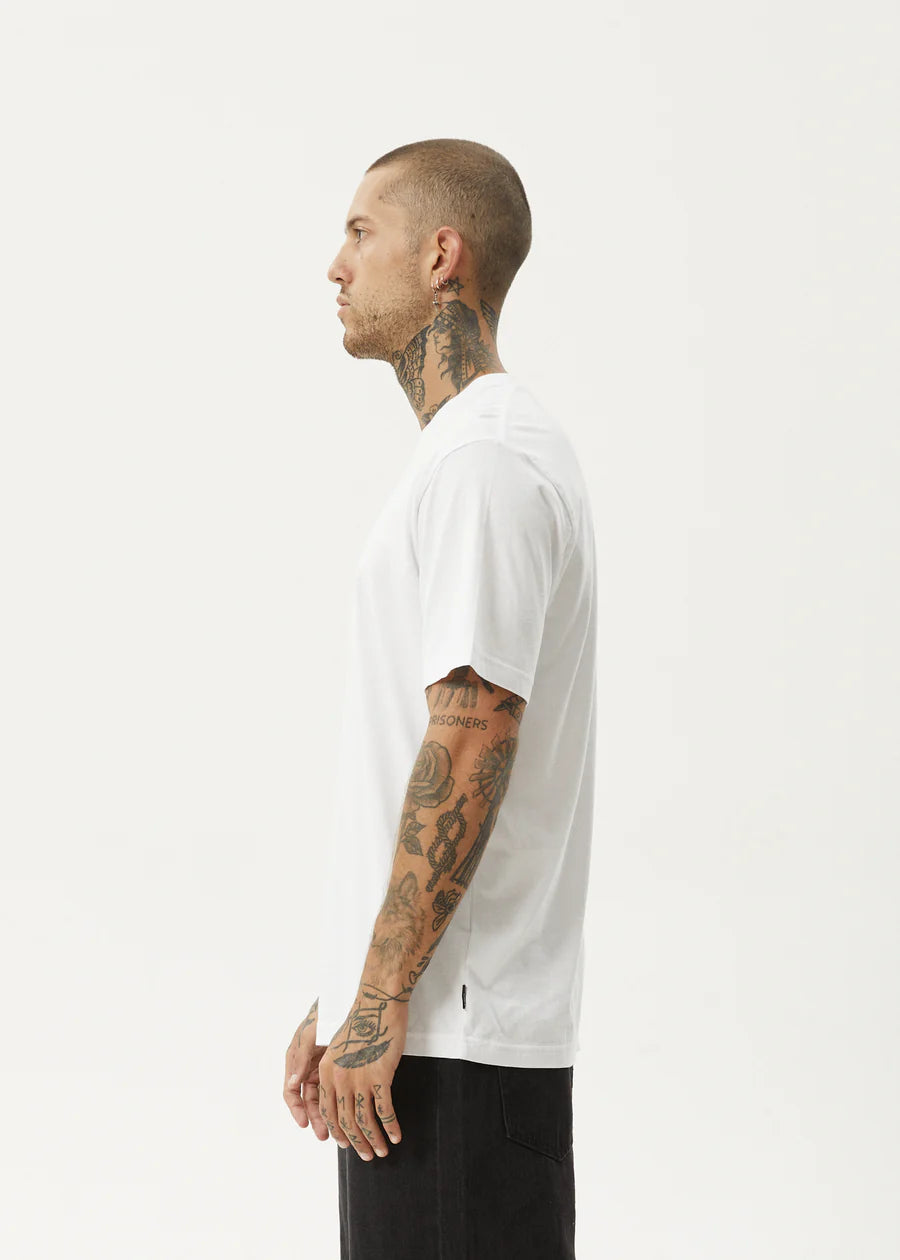 Afends Flatline Recycled Retro Fit Tee- White