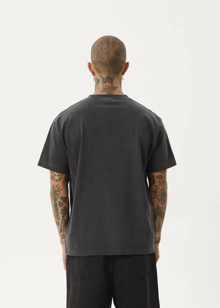 Afends Scorched Heavy Recycled Boxy Fit Tee - Stone Black