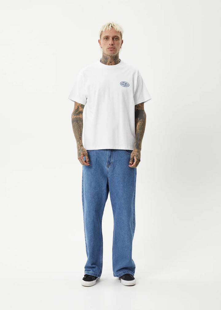 Afends Frogga Heavy Recycled Boxy Fit Tee - White