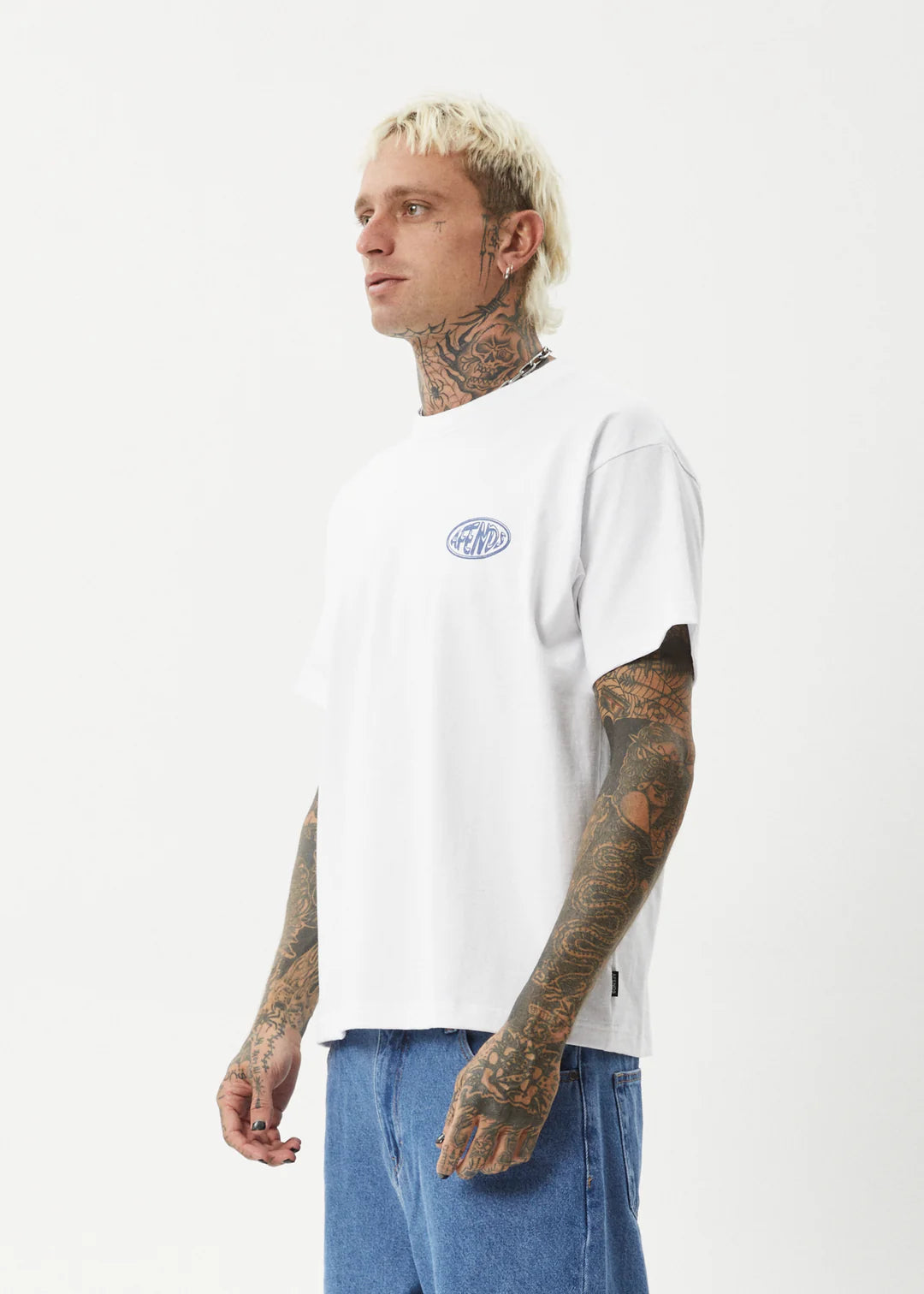 Afends Frogga Heavy Recycled Boxy Fit Tee - White