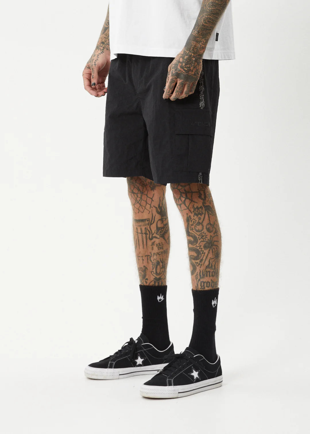 Afends Bound Recycled Cargo Short 19" Inch - Black