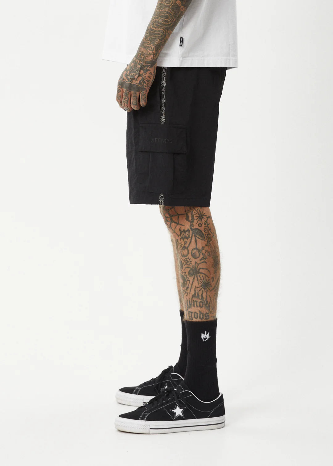 Afends Bound Recycled Cargo Short 19" Inch - Black