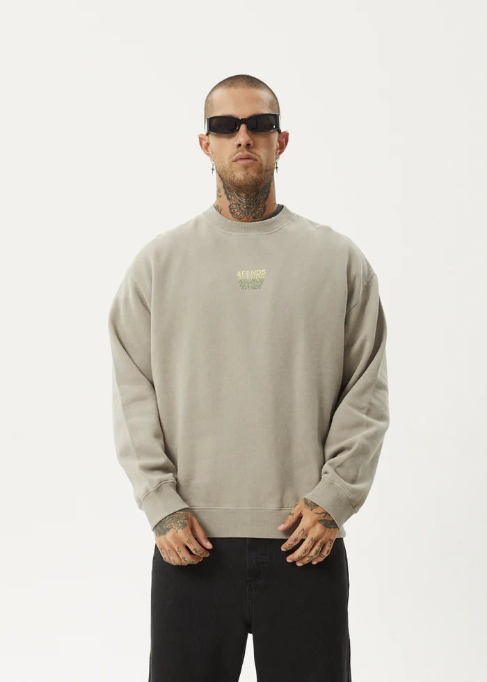 Afends Repeat Recycled Crew Neck - Olive