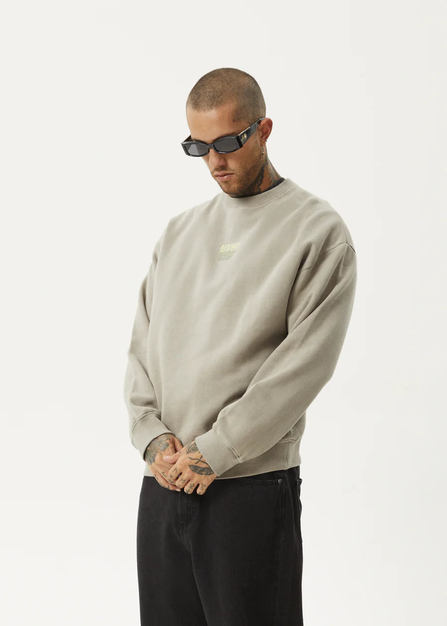 Afends Repeat Recycled Crew Neck - Olive