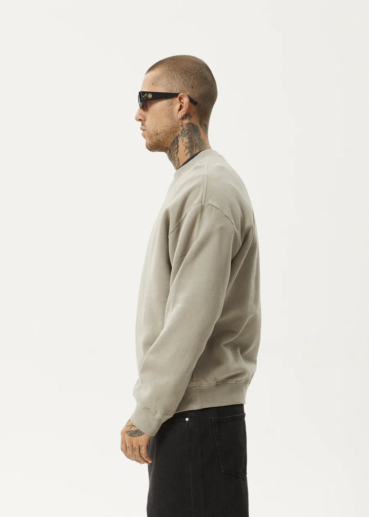 Afends Repeat Recycled Crew Neck - Olive