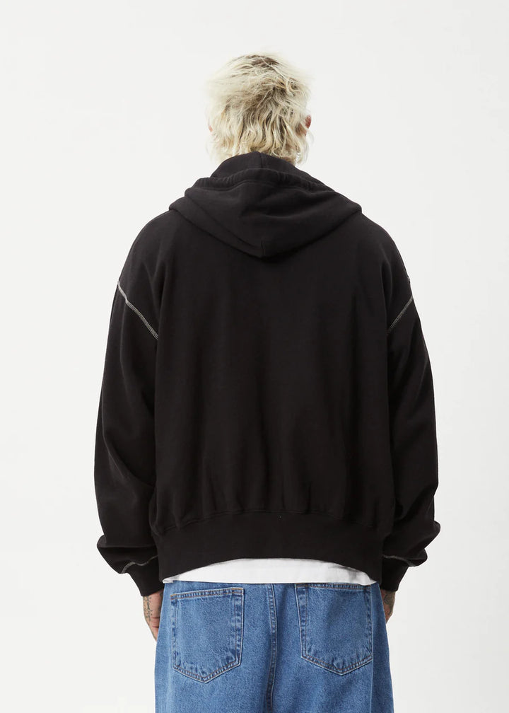 Afends Burner Recycled Zip Hood - Black