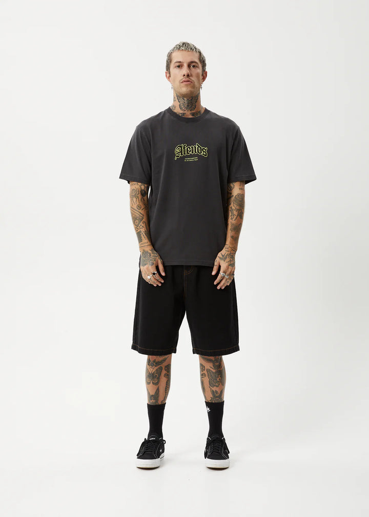 Afends Home Recycled Retro Fit Tee - Stone Black