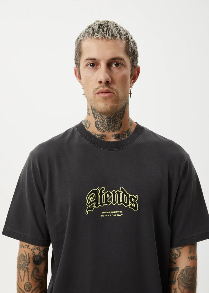 Afends Home Recycled Retro Fit Tee - Stone Black