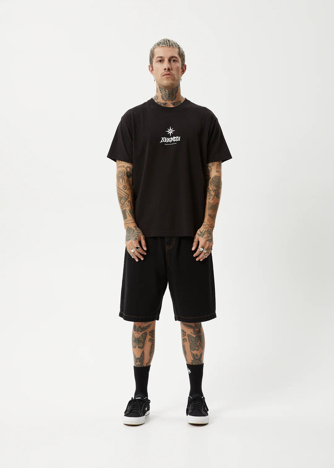 Afends Peace Out Recycled Boxy Fit Tee - Black