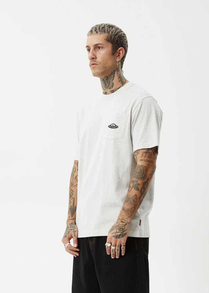 Afends Earthling Heavy Weight Boxy Fit Tee - Grey Marle