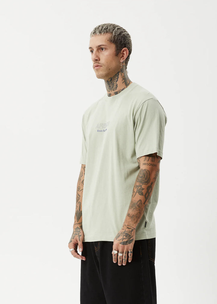 Afends Creator Retro Fit Tee - Eucalyptus