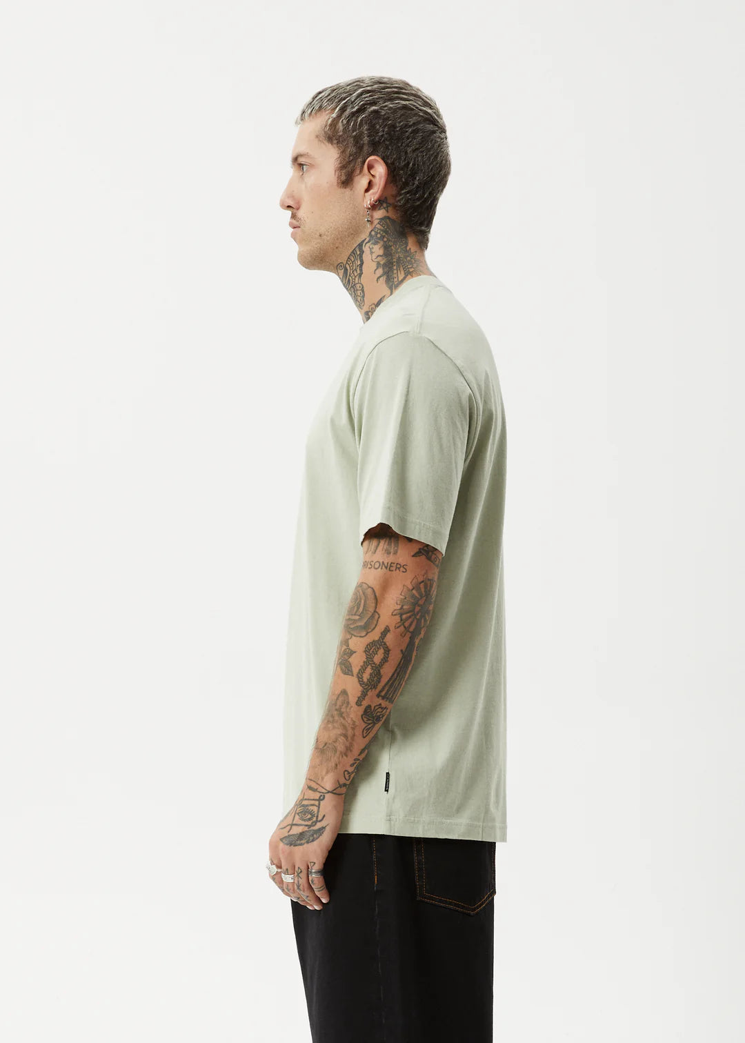 Afends Creator Retro Fit Tee - Eucalyptus