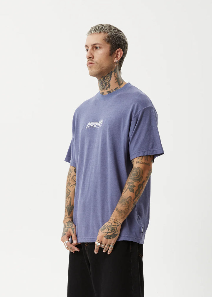 Afends Repeat Me Hemp Boxy Fit Tee - Marlin