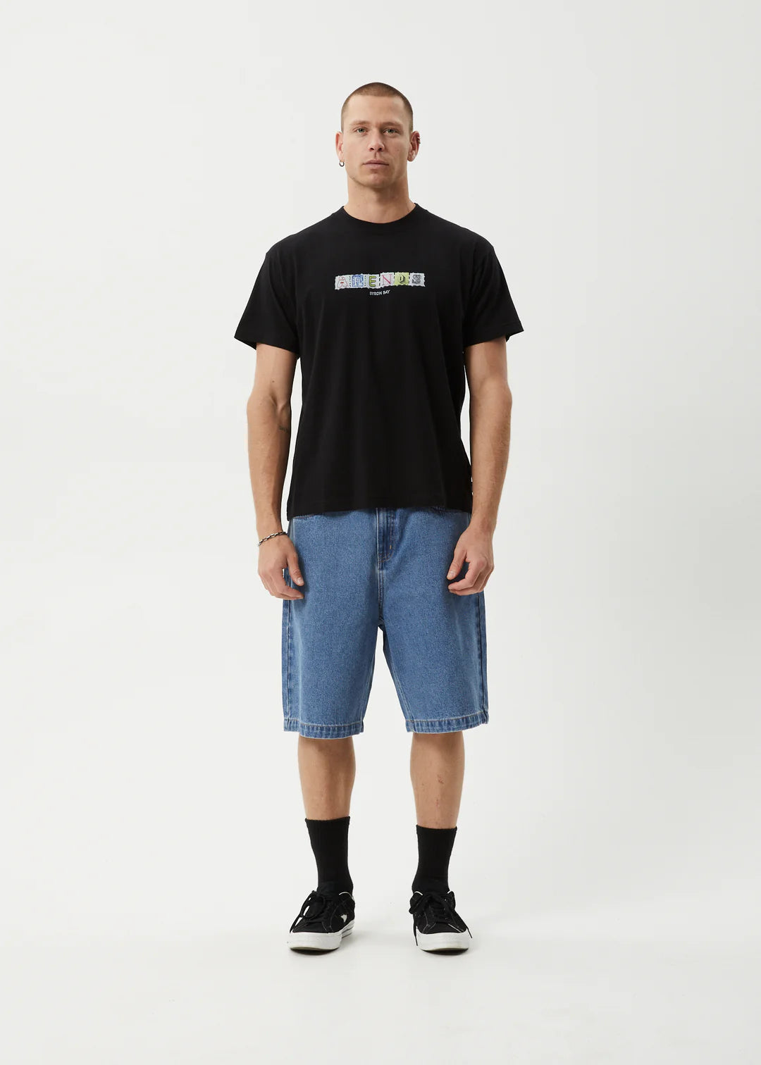 Afends Take A Trip Recycled Boxy Fit Tee - Black