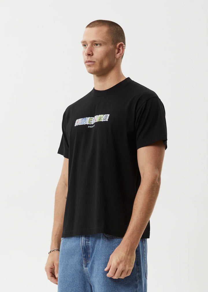 Afends Take A Trip Recycled Boxy Fit Tee - Black