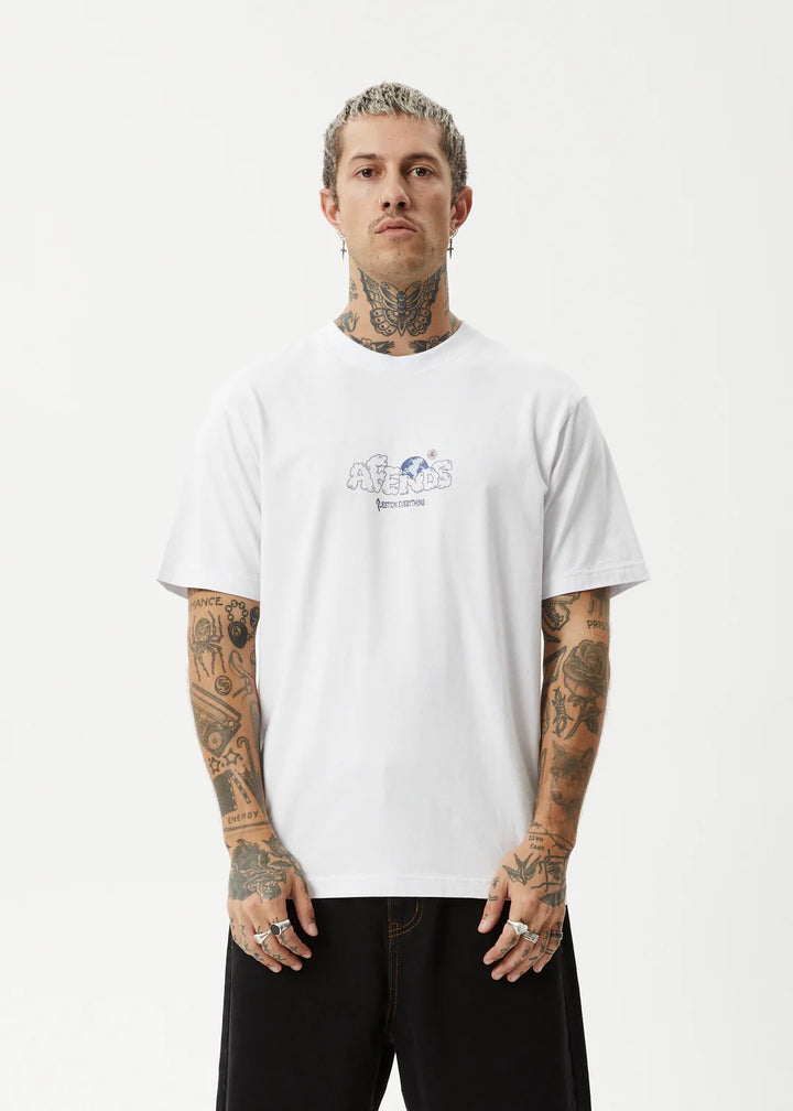 Afends Chem Trails Retro Fit Tee - White