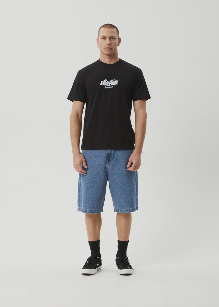 Afends Chem Trails Retro Fit Tee - Black