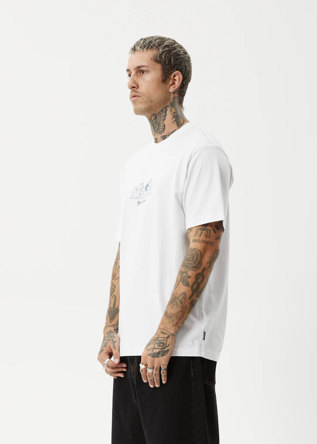 Afends Chem Trails Retro Fit Tee - White