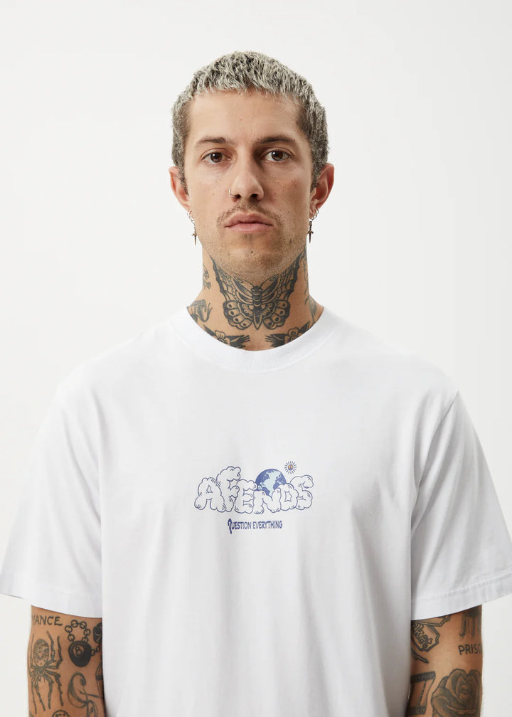 Afends Chem Trails Retro Fit Tee - White